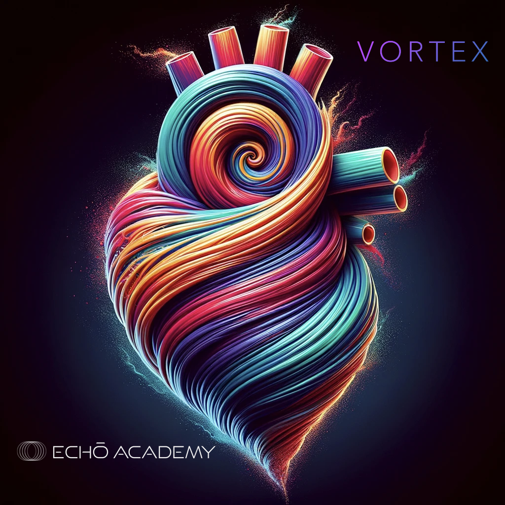 Coração com formato vortex